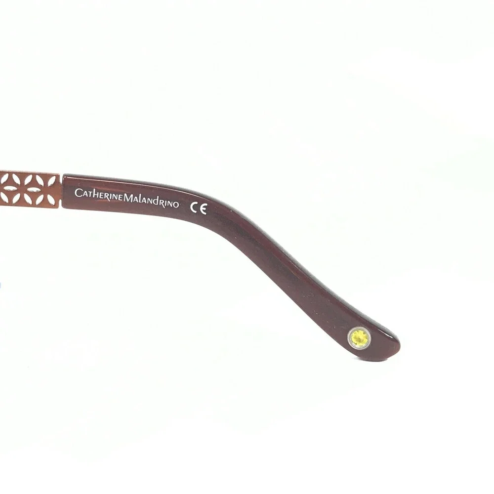 Catherine Malandrino Eyeglasses Frames CM 116 BRN Clear Brown Cat Eye 51-16-135